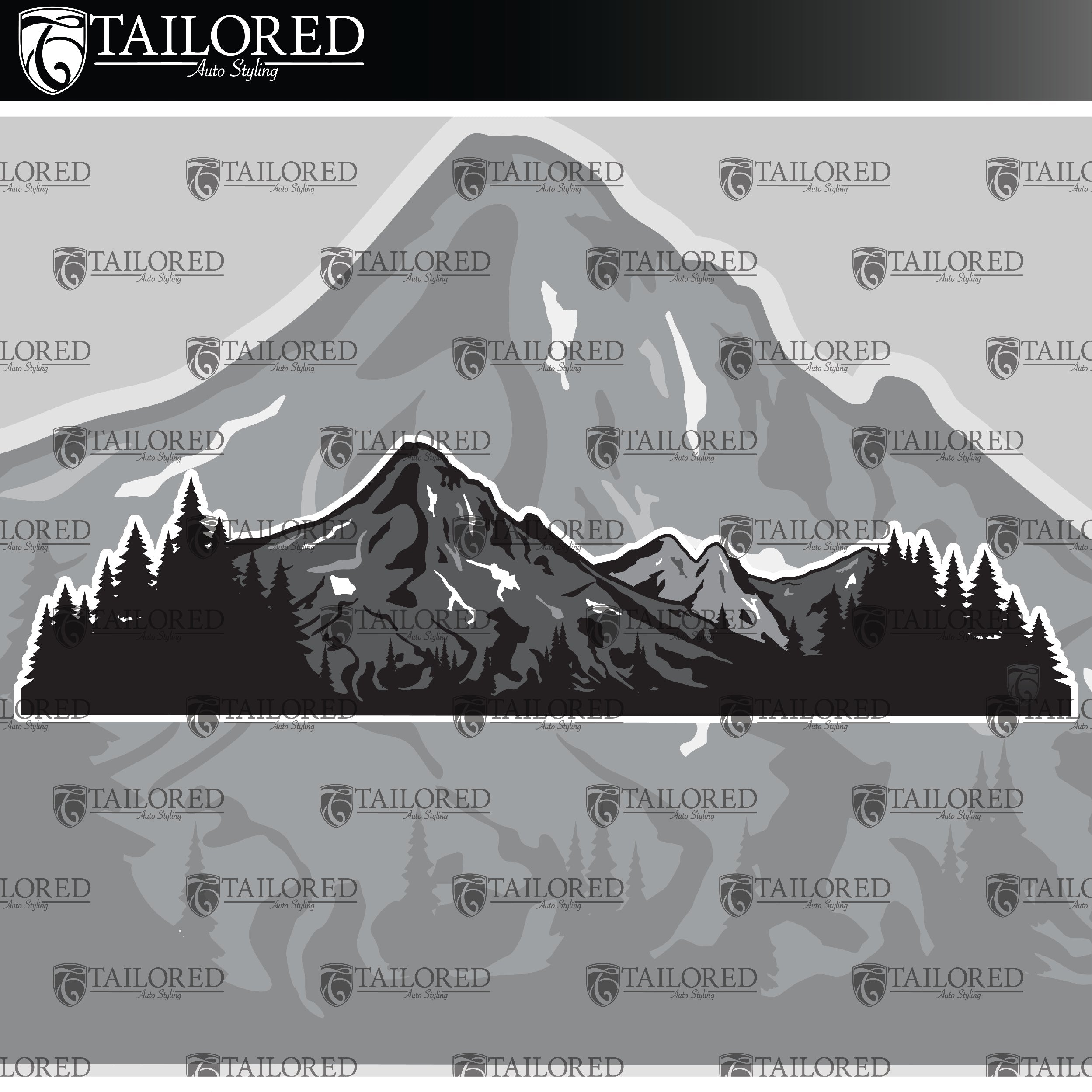 Universal Mountain Window Banner + Sticker Pack