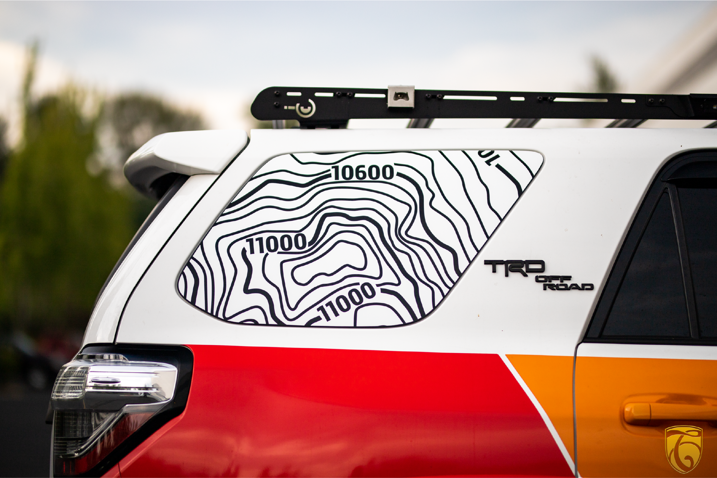 2013-2020 Toyota 4Runner Mt. Hood Topo Rear Quarter Window Graphic